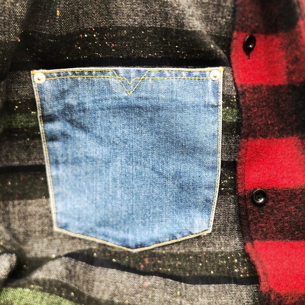 Diesel Plaid Coat Red Black Plaid Flannel Women's Sz L NWT $875 - Picture 10 of 11